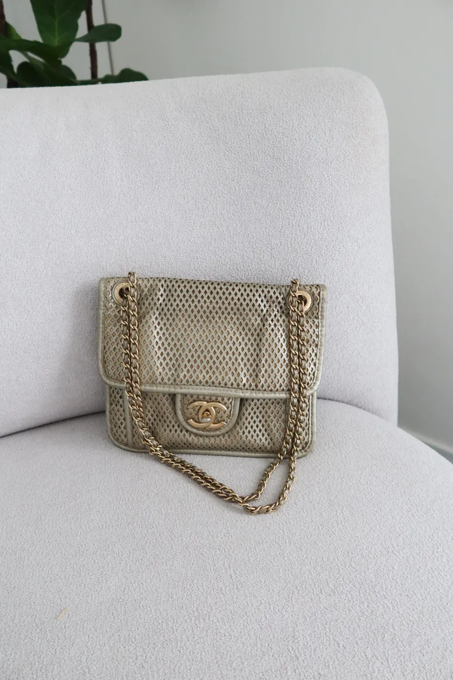 Bolsa Chanel Up In The Air Flap Bege - 3