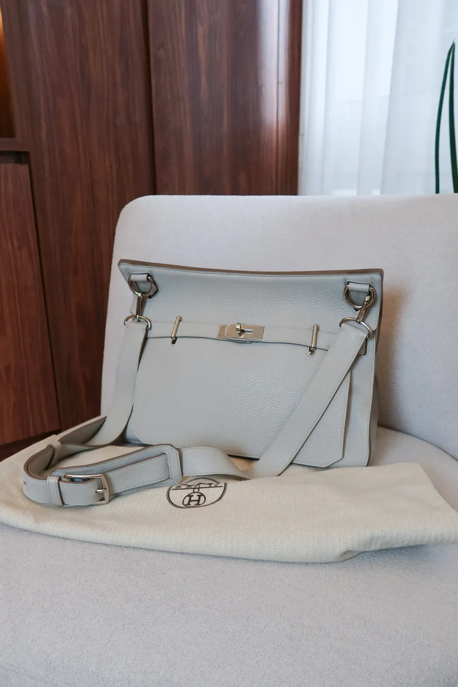 Bolsa Hermès Jypsiere Cinza - 2