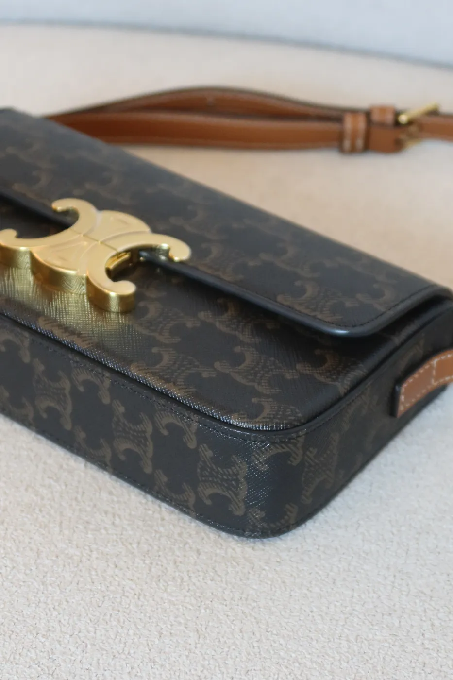 Bolsa Celine Claude Marrom - 7