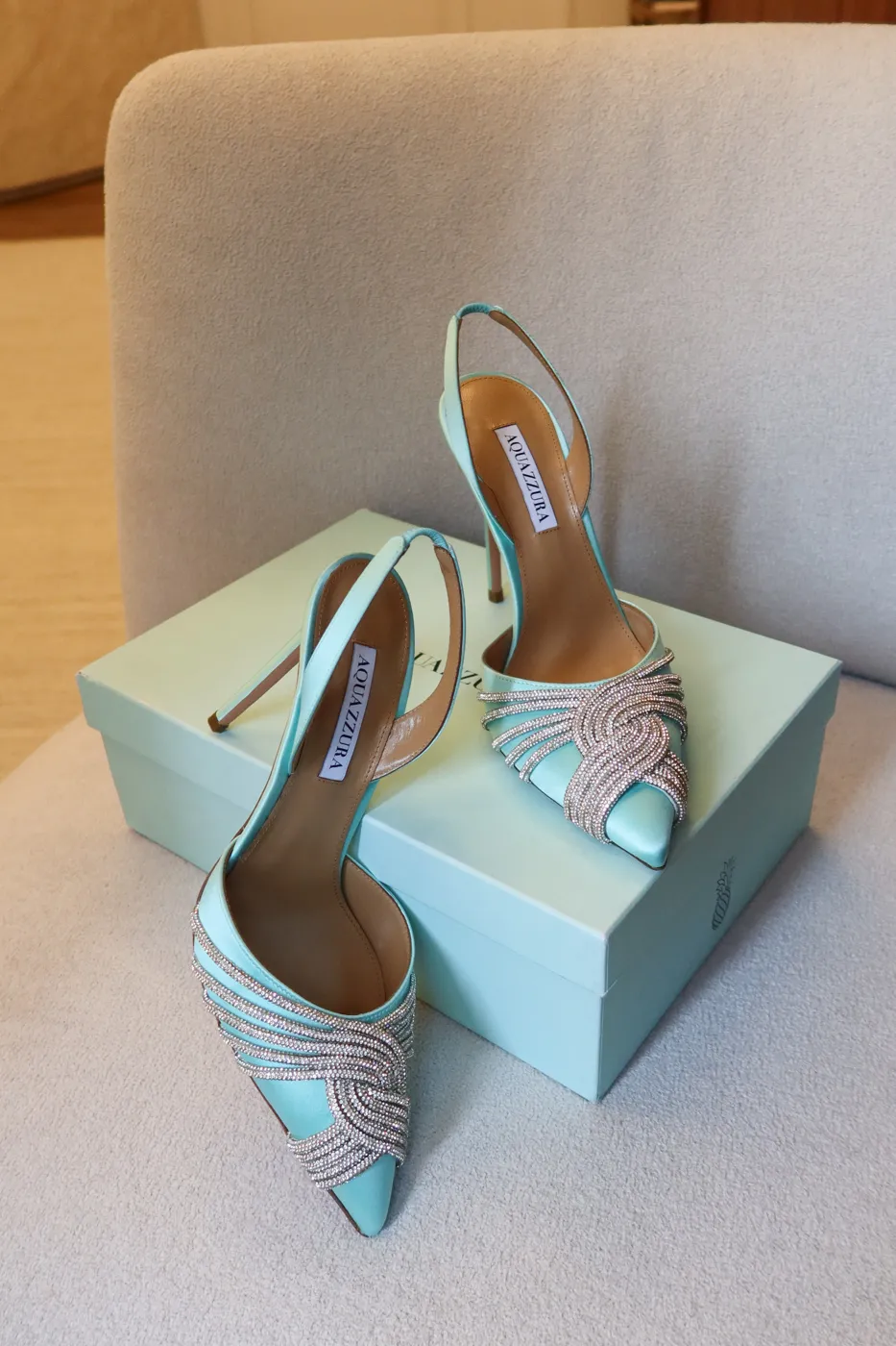 Salto Aquazzura Very Bow Tie Crystal 37 - 2
