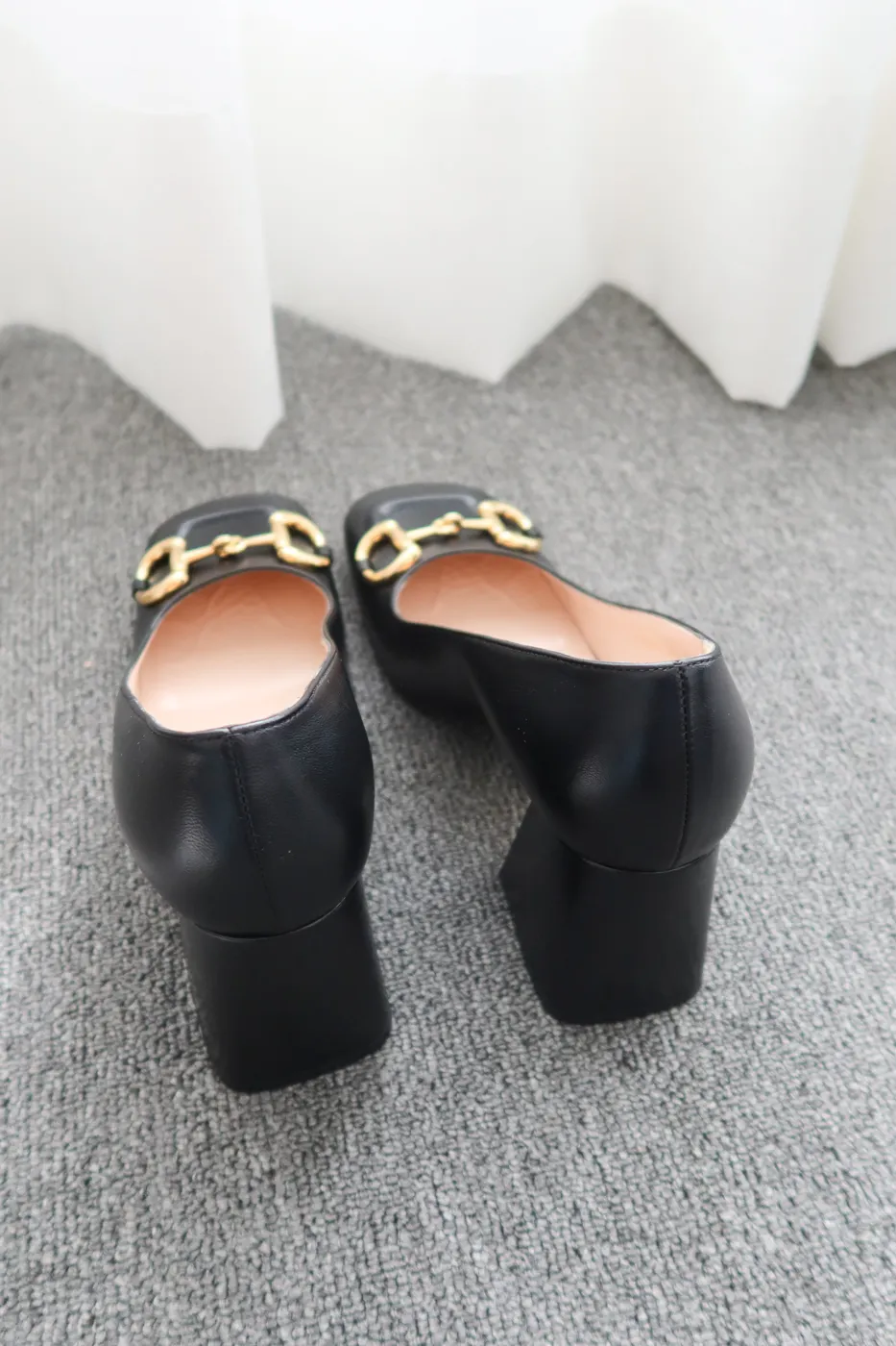 Salto Gucci Horsebit preto 36,5 - 7