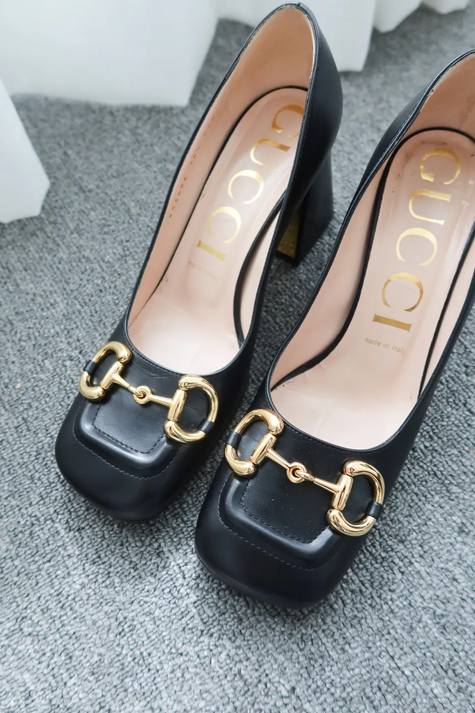 Salto Gucci Horsebit preto 36,5 - 5