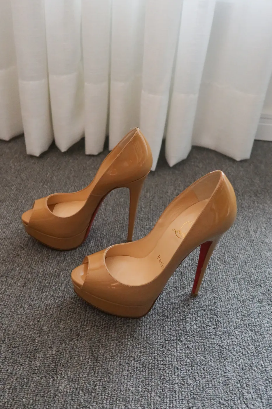 Salto Christian Louboutin Peep Toe 34 - 8