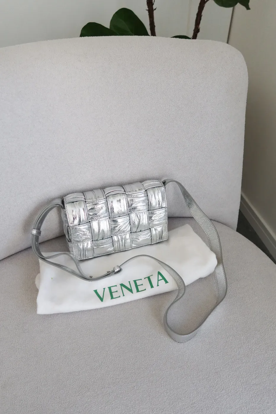 Bolsa Bottega Padded Cassette Prata - 2