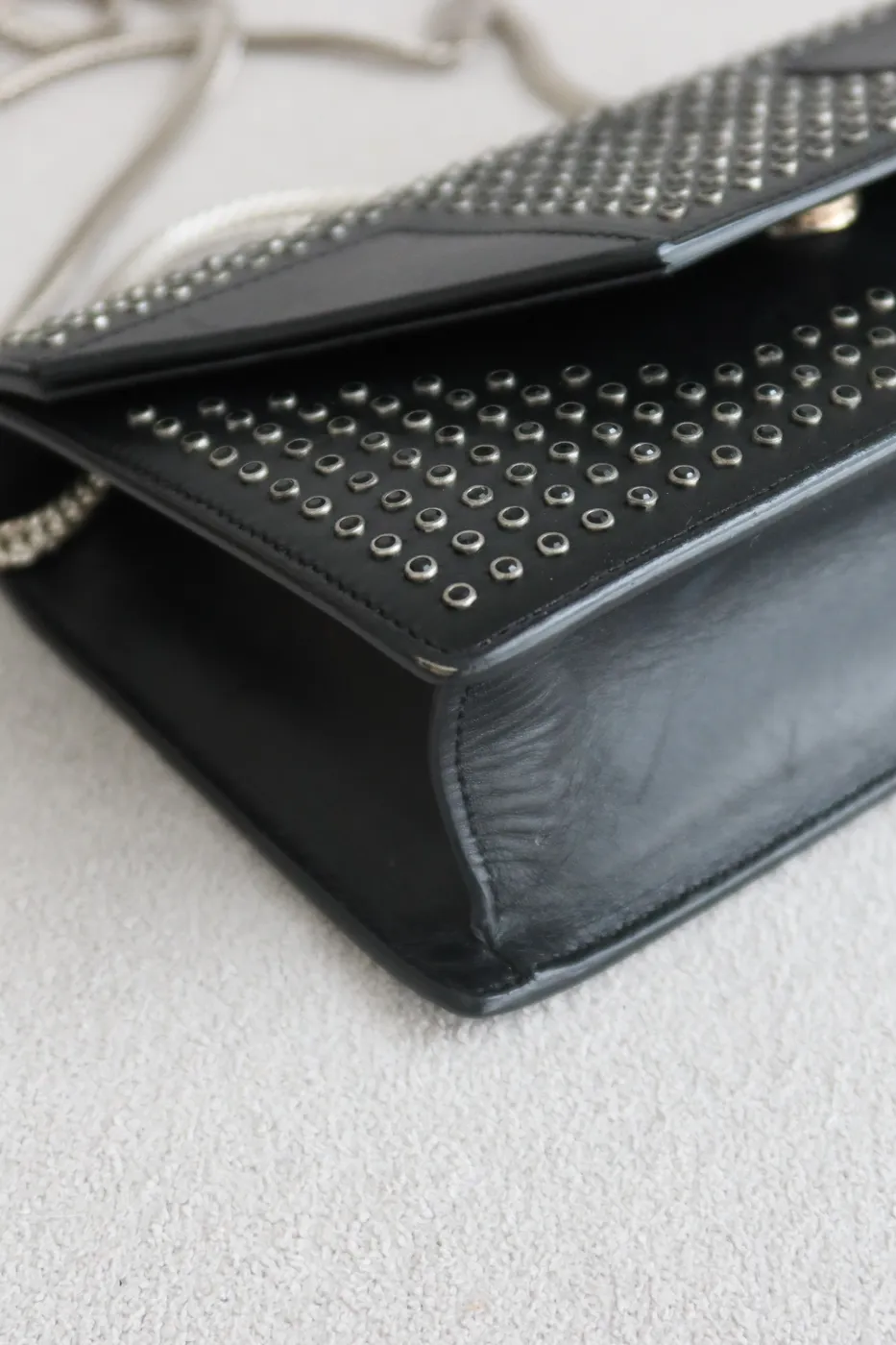 Bolsa Saint Laurent Studded Betty Chain Preta - 8