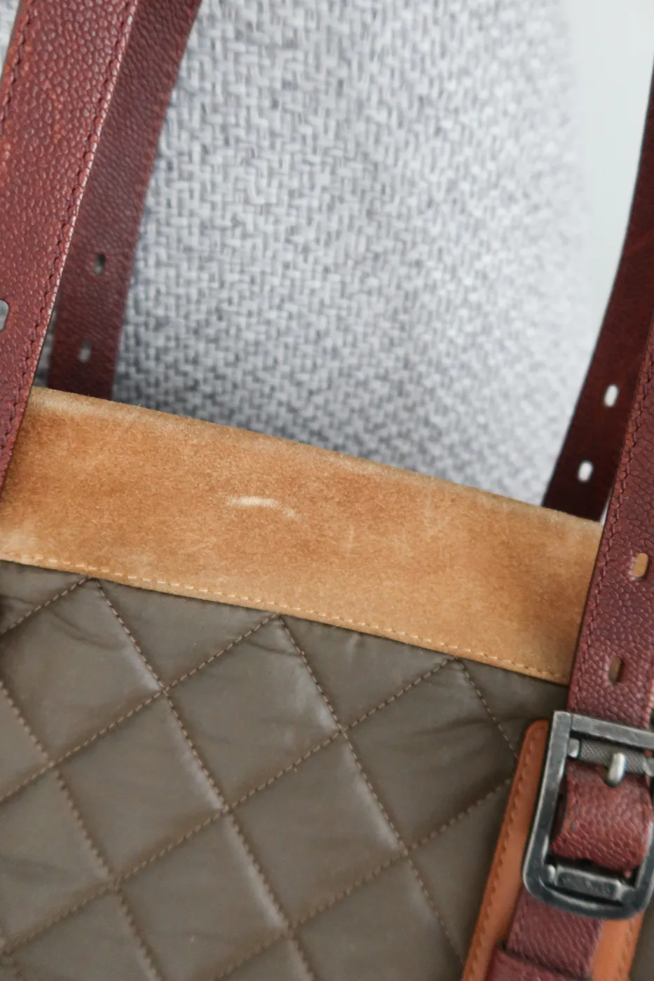 Bolsa Chanel Paris-Edinburgh Quilted Tote Marrom - 6