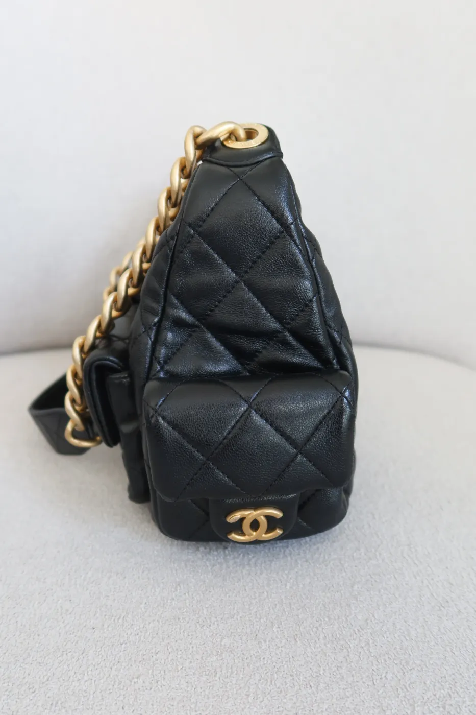 Bolsa Chanel Hobo Pockets Preto - 7