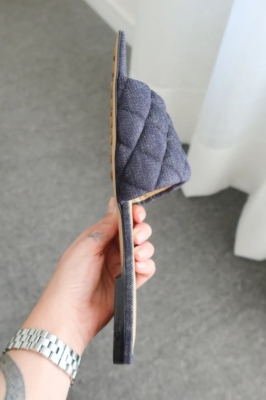 Sandália Bottega Veneta Rasteira The Padded Flat Denim 37 - 6