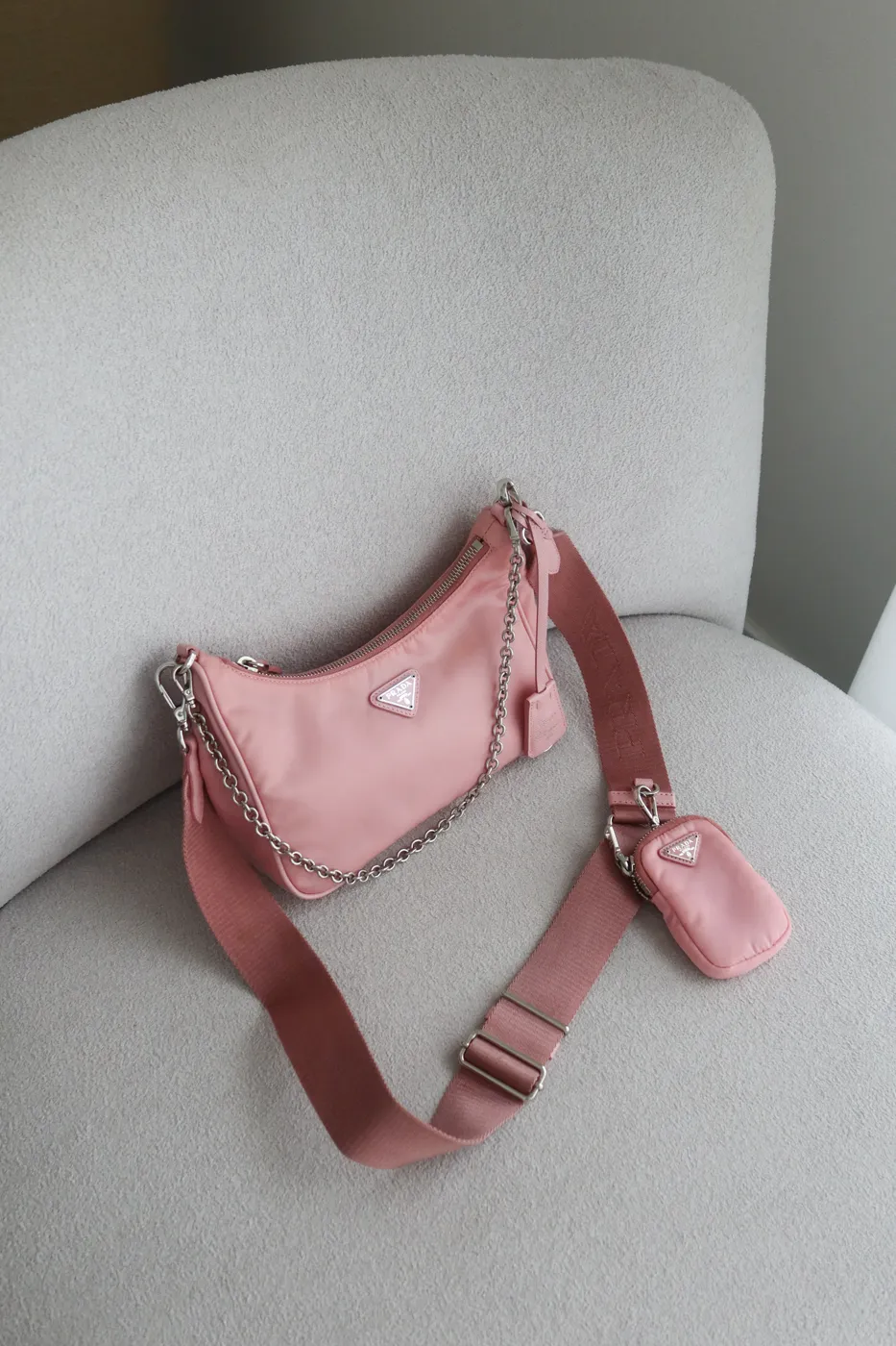 Bolsa Prada Re-Edition 2005 Rosa - 5