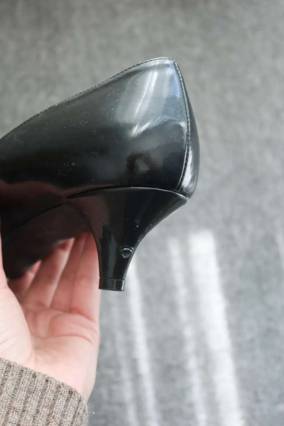 Salto Scarpin Prada Verniz Preto 36,5 - 7