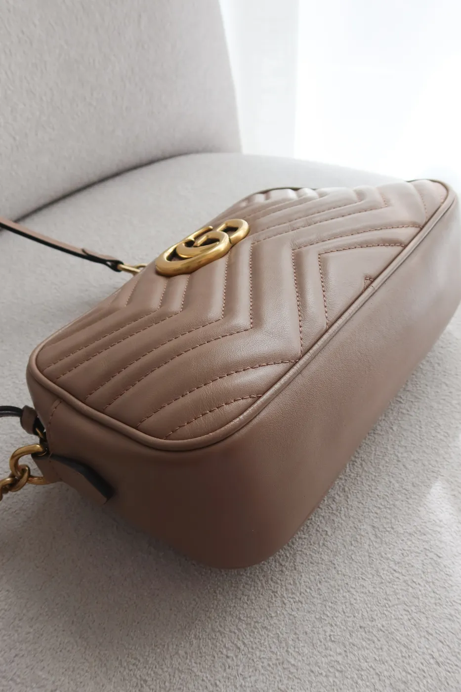 Bolsa Gucci Marmont Camera Bege - 8