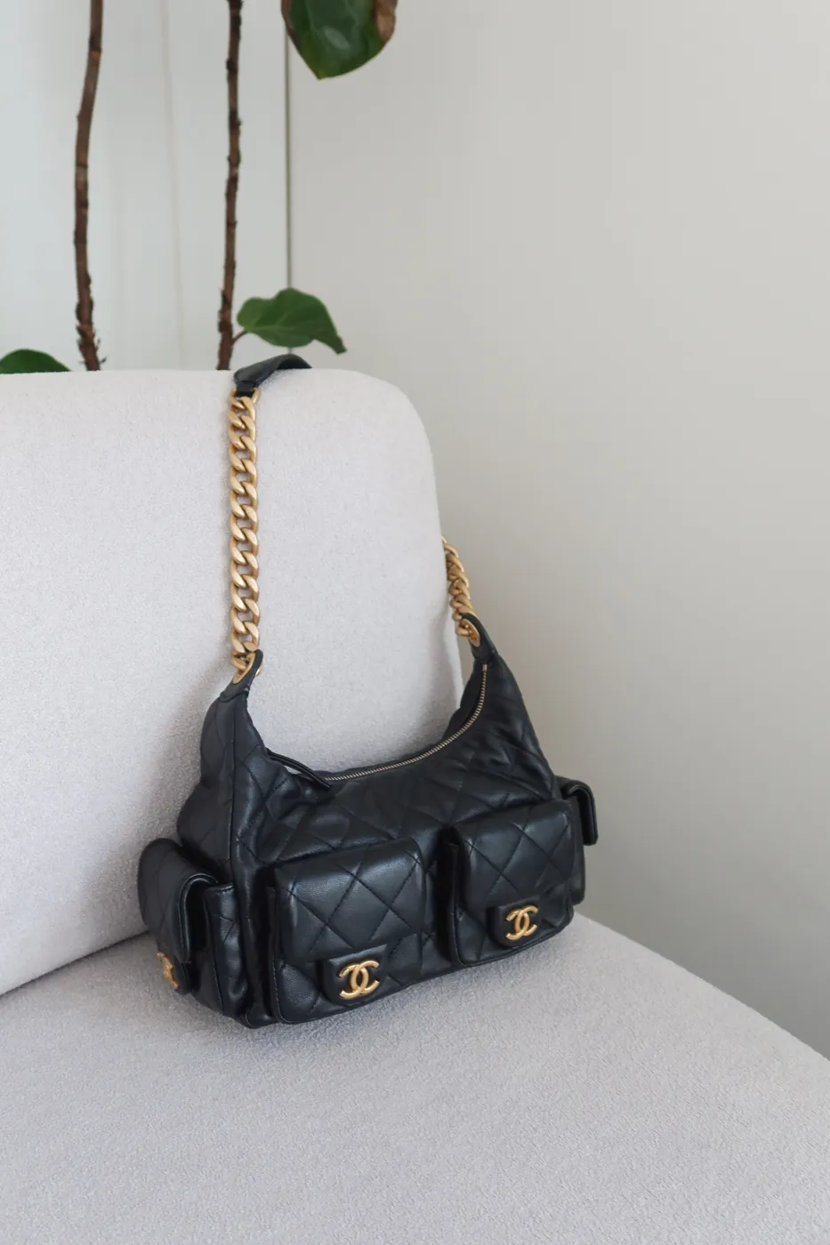 Bolsa Chanel Hobo Pockets Preto - 4