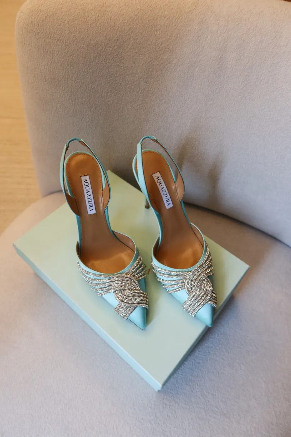 Salto Aquazzura Very Bow Tie Crystal 37 - 4
