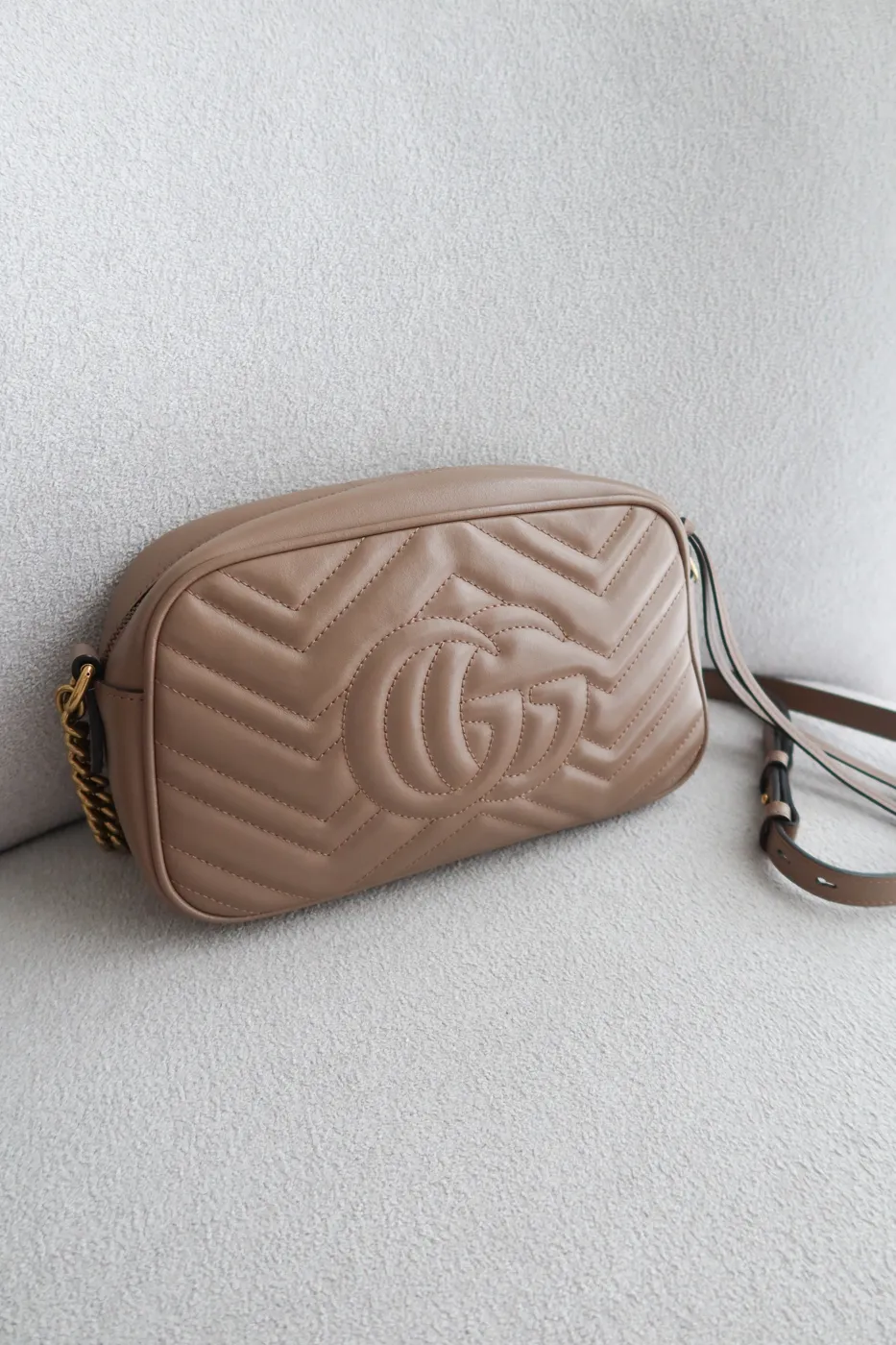 Bolsa Gucci Marmont Camera Bege - 5