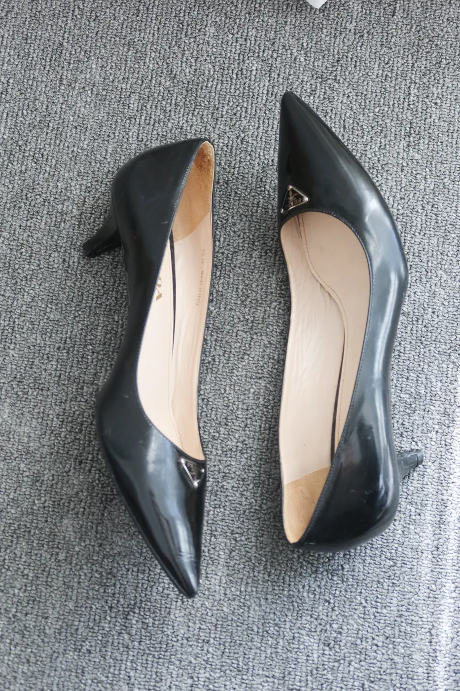 Salto Scarpin Prada Verniz Preto 36,5 - 8
