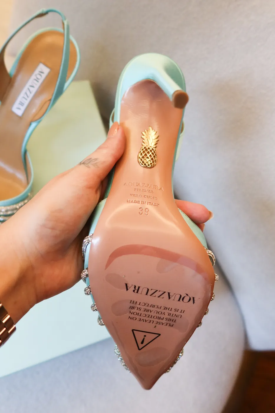 Salto Aquazzura Very Bow Tie Crystal 37 - 7