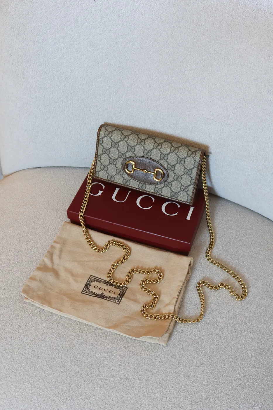 Bolsa Gucci Horsebit 1955 Monograma - 4