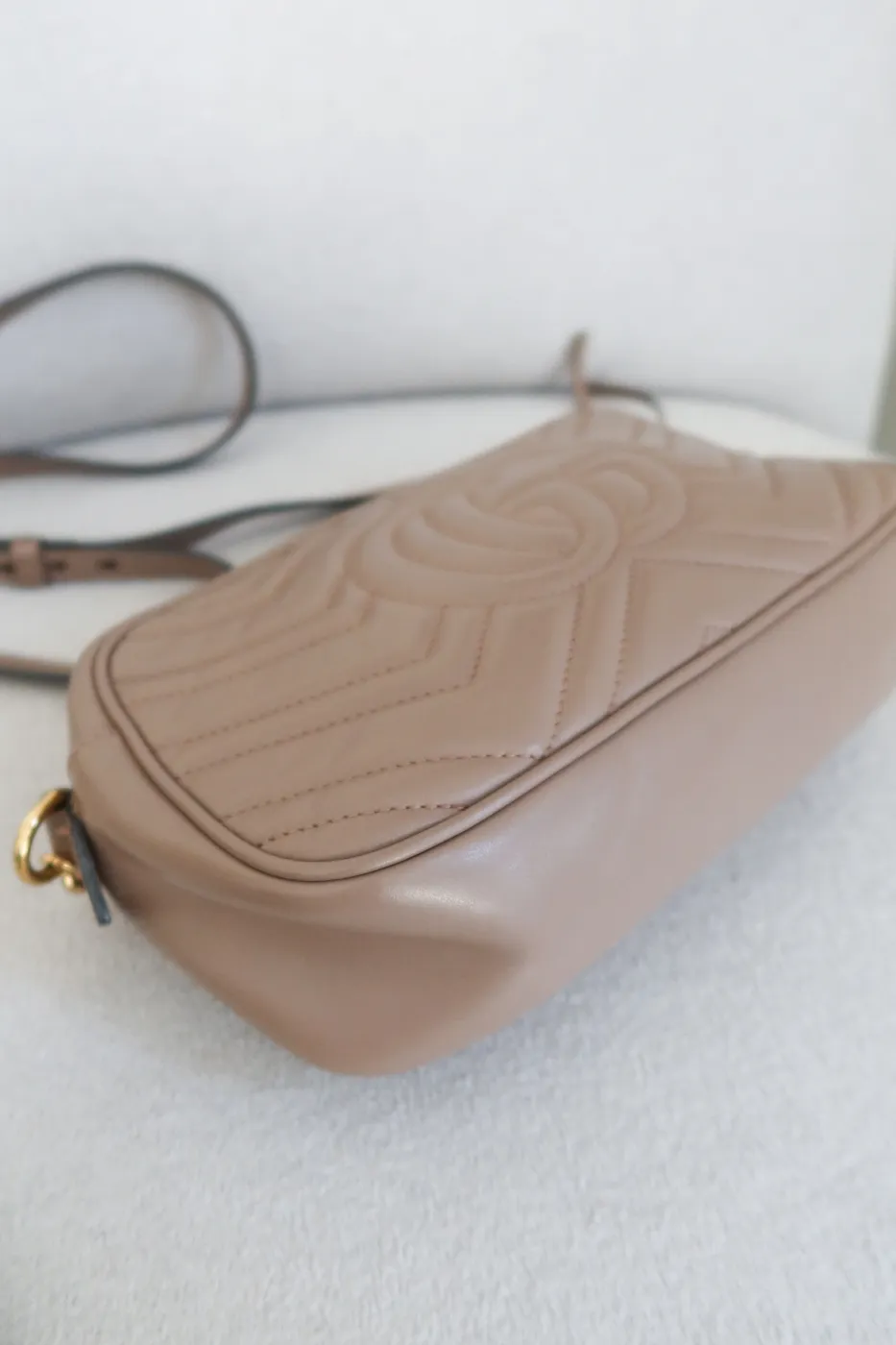 Bolsa Gucci Marmont Camera Bege/Rosa - 6