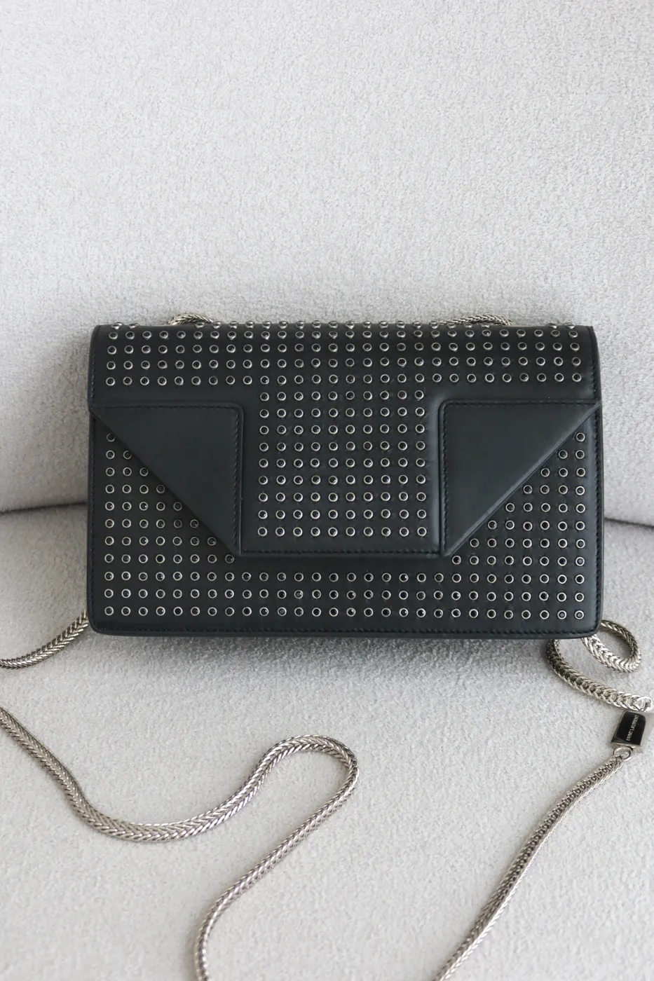 Bolsa Saint Laurent Studded Betty Chain Preta - 4