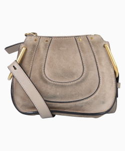 Bolsa Chloe Hayley Mini Hobo Camurça Cinza