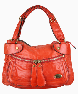 Bolsa Chloe Vintage Braided Handle Tote Laranja