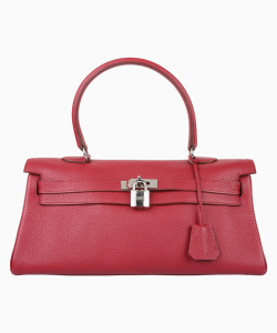Bolsa Hermès Clemence Kelly 40 Shoulder Magenta