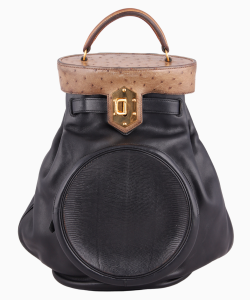 Bolsa Hermès Sumac Ostrich  Leather Preta Vintage