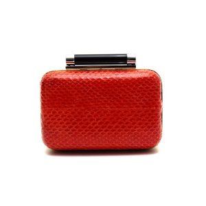Clutch DVF vermelha python