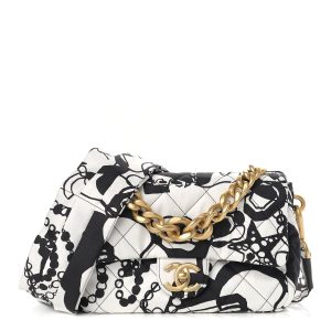 Bolsa Chanel Pequena Branco e Preto