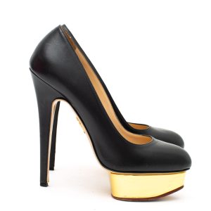 Pump Charlotte Olympia Couro Preto