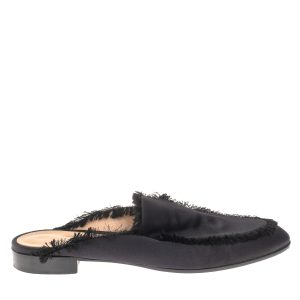 Sapato Gianvito Rossi Mule Franjas Preto
