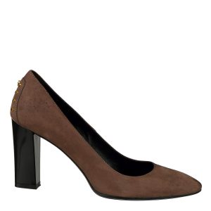 Sapato de Salto Tods Camurça Marrom