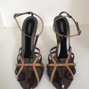Sandália Dolce Gabbana metalizada sola 40