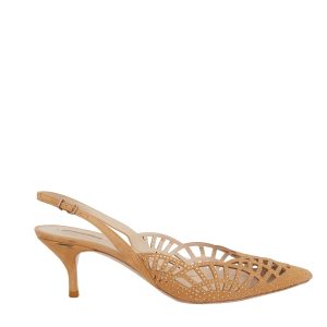 Scarpin Giorgio Armani Bege com Brilhos Tam 38 Br