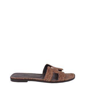 Rasteira Hermès Oran Animal Print Tam 35 Br