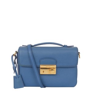 Bolsa Prada Saffiano Lux Bluette Azul