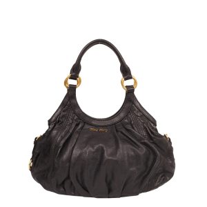 Bolsa Miu Miu Couro Preta