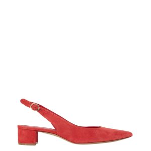 Scarpin Mansur Gavriel Camurça Vermelho Tam 405