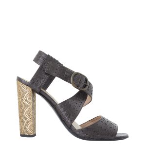 Sandália Dries Van Notten Salto Metal Dourado Tam 395