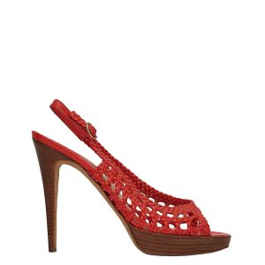 Sandália Brian Atwood Verniz Vermelho Tam 395
