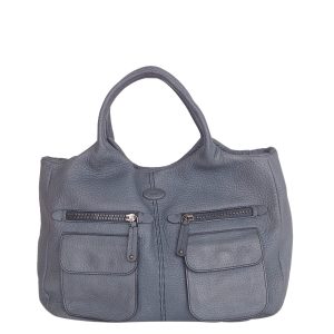 Bolsa Tods Azul c Bolsos Frontais Grande