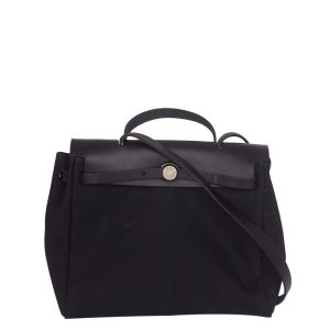 Bolsa Hermès Herbag Zip 31 Preta c Organizador