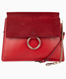 Bolsa Chloe Faye Shoulder Vermelha