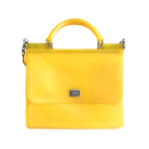 Bolsa Dolce  Gabbana Sicily Amarela de Silicone