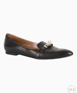 Mocassim Hermès Couro Preto