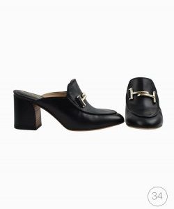 Mule de Salto Chiaro Tod's de Couro Preto
