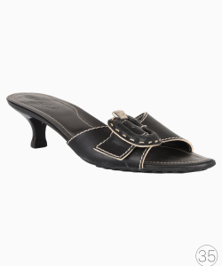 Mule TOD'S Fivela Pespontos Preto