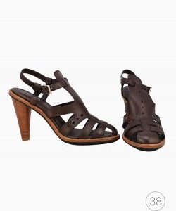 Sandália Tod's em couro marrom