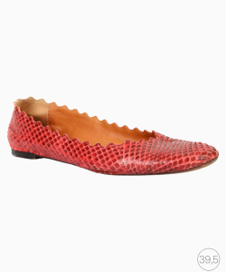 Sapatilha Chloe Python Bordô