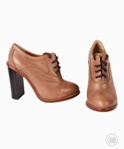 Sapato Chloe Oxford Couro Marrom